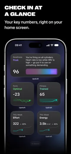 Updraft screenshot: Widgets
